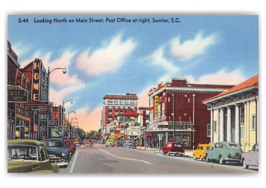 Sumter, South Carolina, looking north on main Street