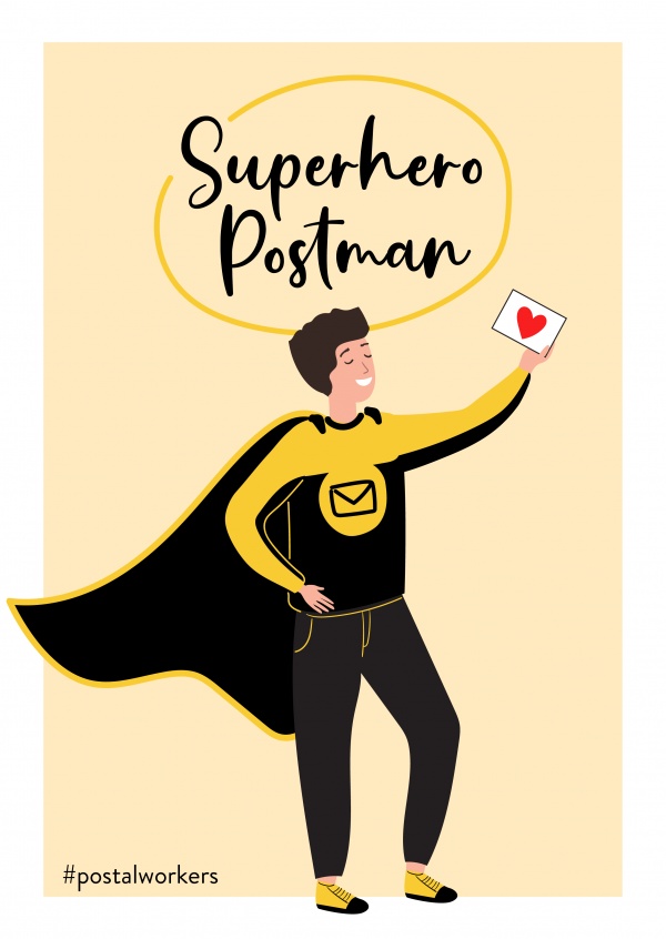 Superhero Postman Vraies Cartes Postales En Ligne