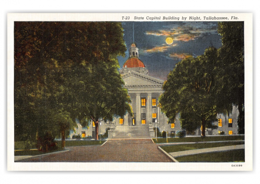 Tallahassee, Florida, State Capitol at night