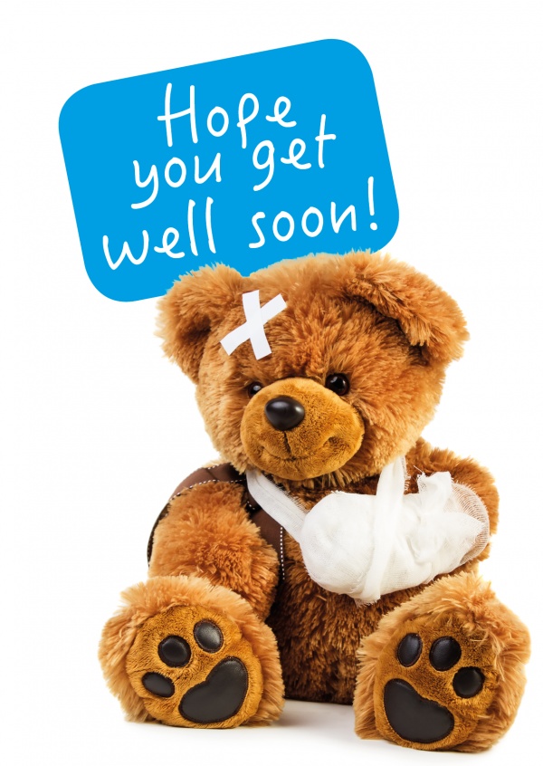 Hope You Get Well Soon Little Teddybear Beterschap Echte 