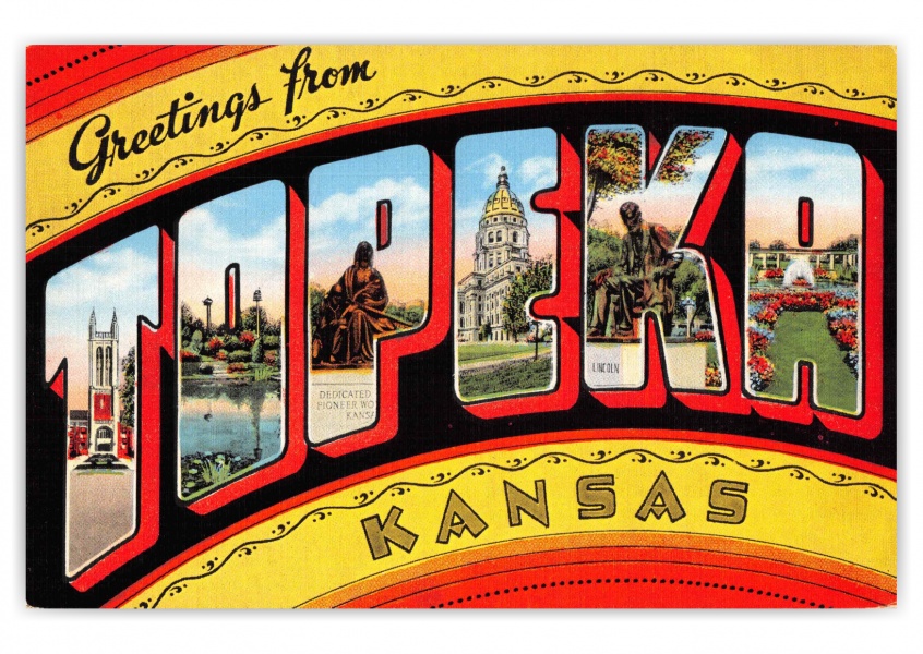 Topeka Kansas Large Letter Greetings