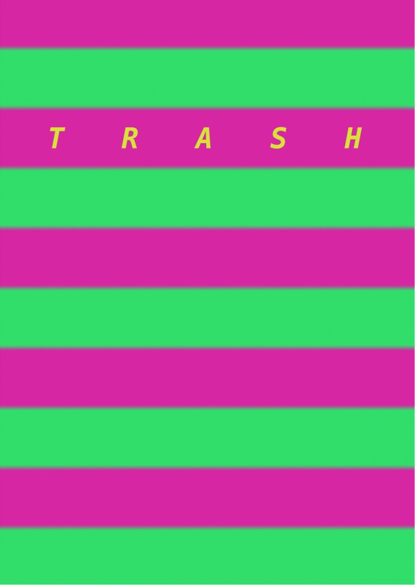 Pink Grün gestreift Trash