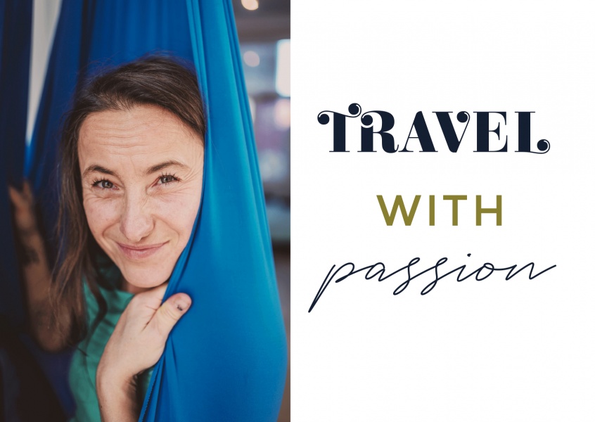 postcard saying Travel with passion