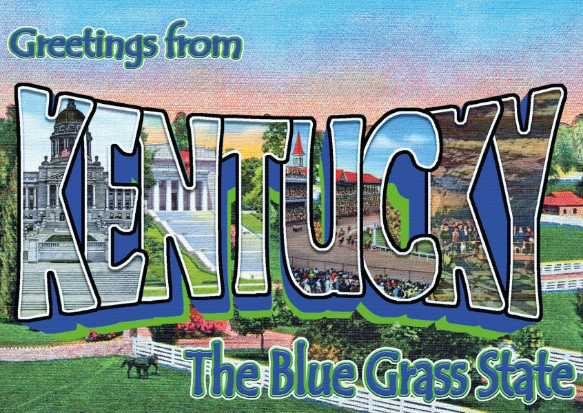 Kentucky vintage greeting card