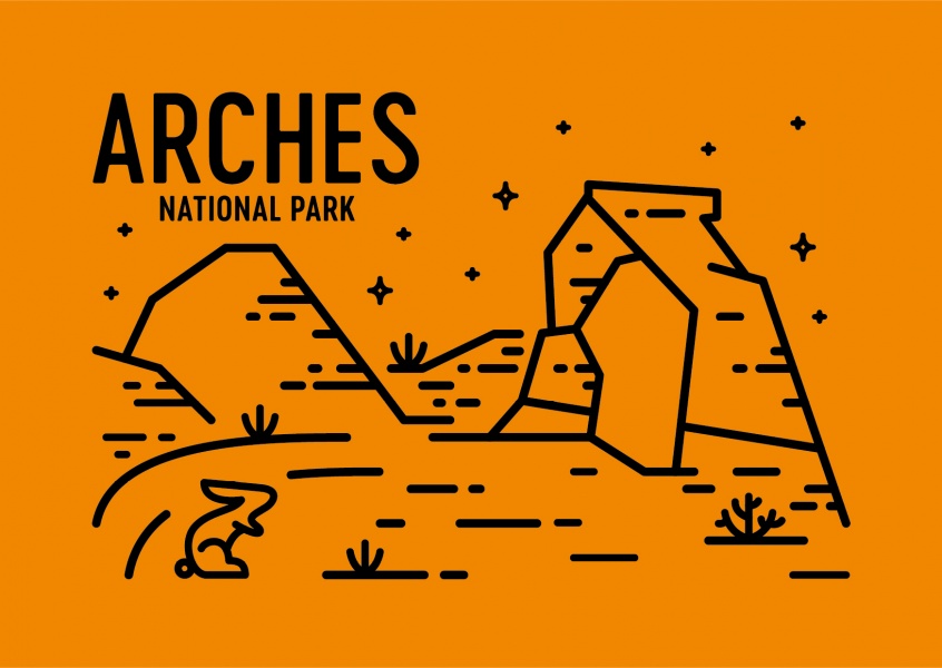 Le Parc National Des Arches Graphique