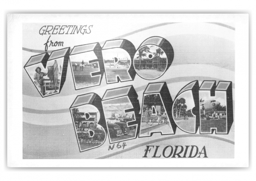 Vero Beach Florida Large Letter Greetings