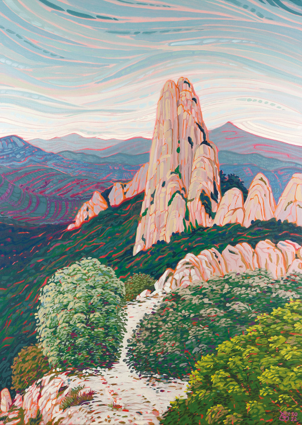 schilderij Tatjana Buisson Dentelles de Montmirail