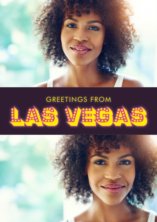 Las Vegas glaumour lichten letters op een donkere ondergrond
