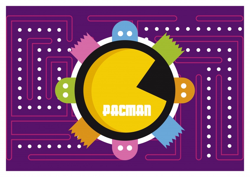 pacman labyrinth videogame