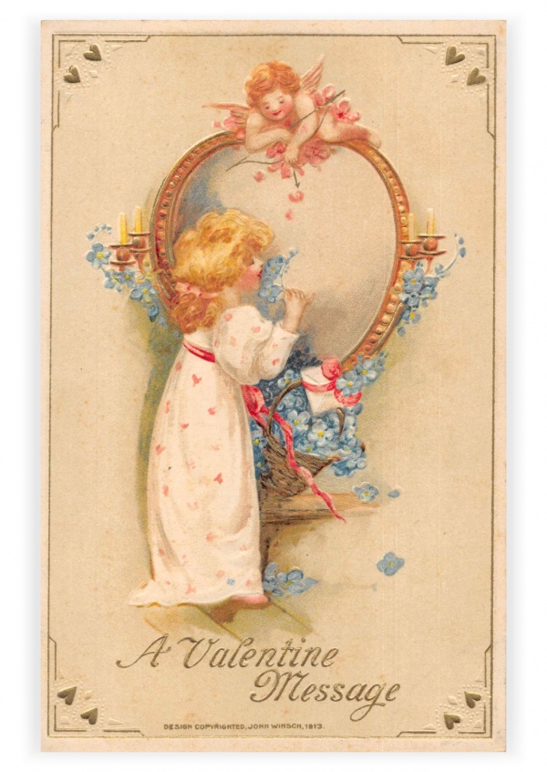 MarÃ­a L. Martin Ltd. vintage tarjeta de felicitaciÃ³n de san ValentÃ­n mensaje