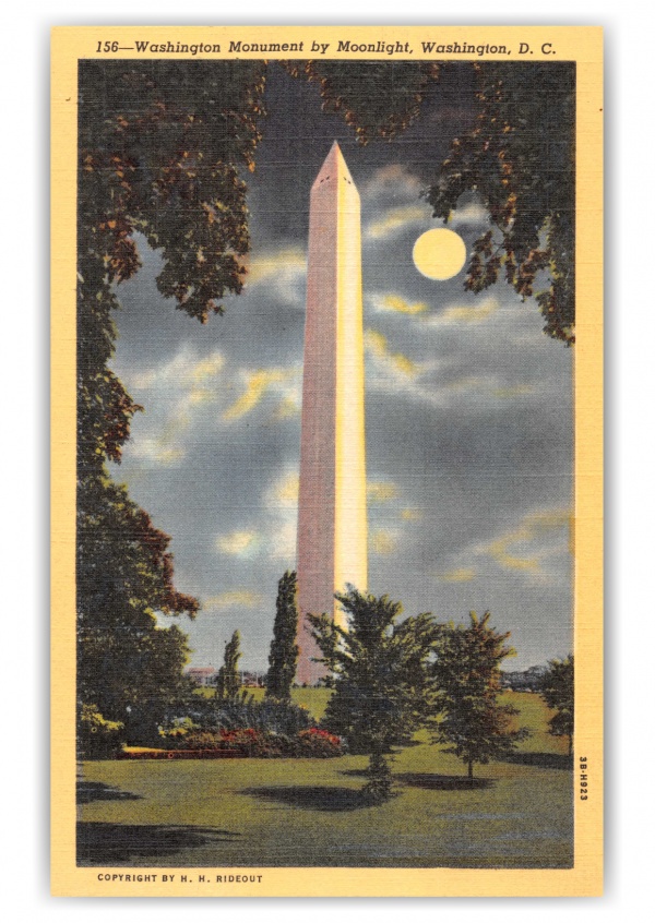 Washington, D.C., Washington Monument by moonlight