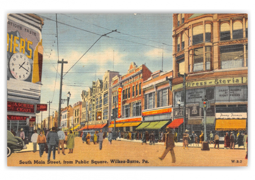 Wilkes-Barre, Pennsylvania, South main street from public square