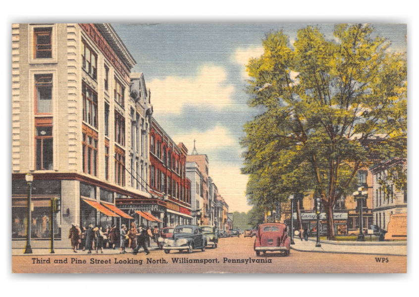 Williamsport, Pennsylvania, Third and Pine Street looking north