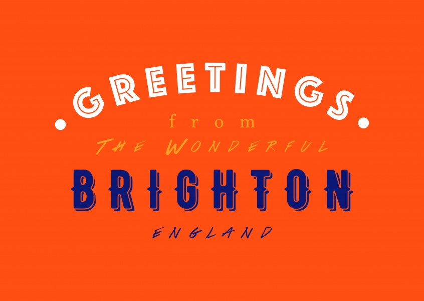 Greetings from the wonderful Brighton