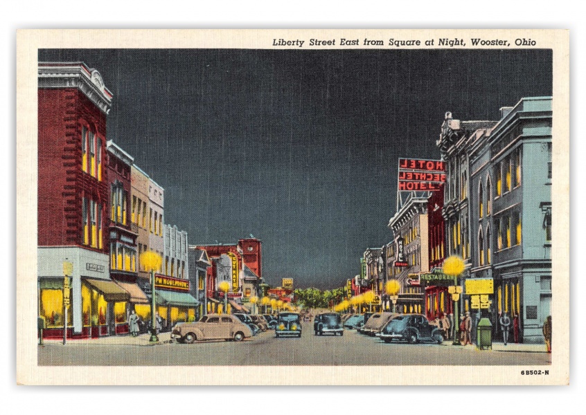 Wooster, ohio, Liberty Street at night