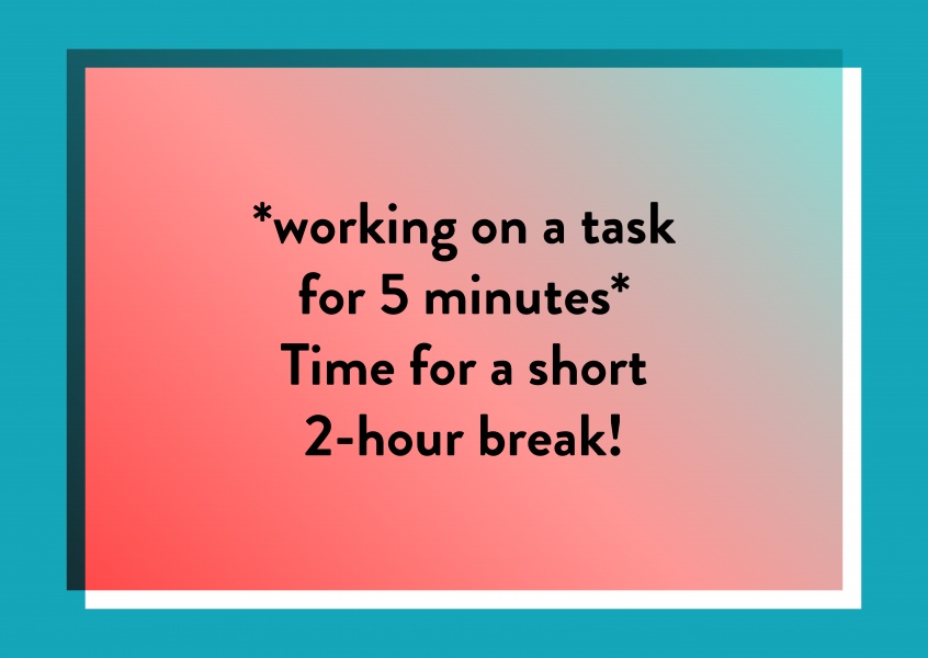 Working on a task for 5 minutes