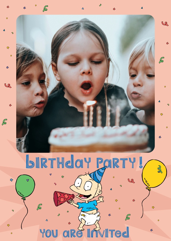 RUGRATS - Birthday party! You are invited | Tarjetas para niños ???? |  Enviar auténticas postales en línea