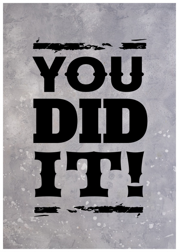 you did it quote card