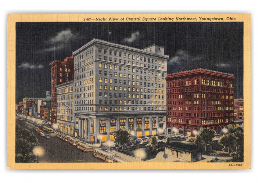 Youngstown, ohio, Central Square at night