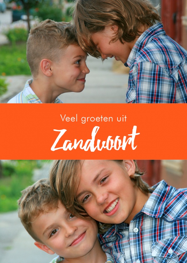 Zaandvort saludos en idioma holandés naranja blanco