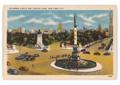     New York City Columbus Circle and Central Park