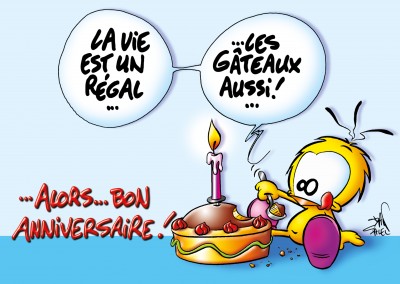 Le Piaf Cartoon Alors...Bon Anniversaire