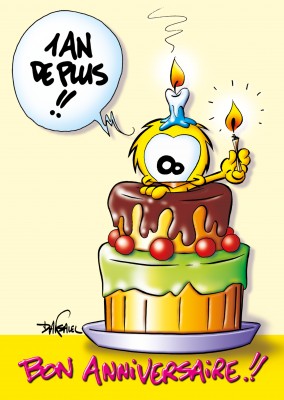 Le Piaf Cartoon 1 an de plus