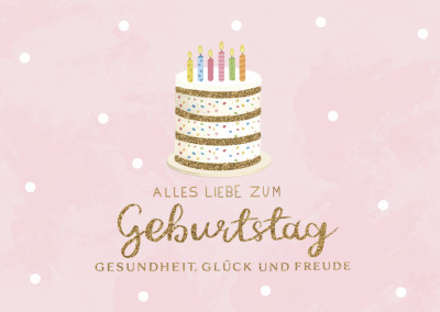 Alles liebe zum Geburtstag! Gesundheit, gluck und freude