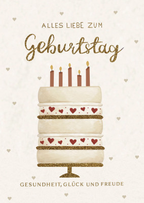 Alles liebe zum Geburtstag! Gesundheit, gluck und freude