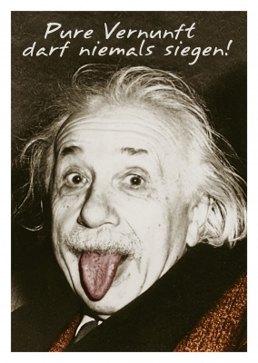 Grusskarte Einstein weisheit pure vernunft darf niemals siegen