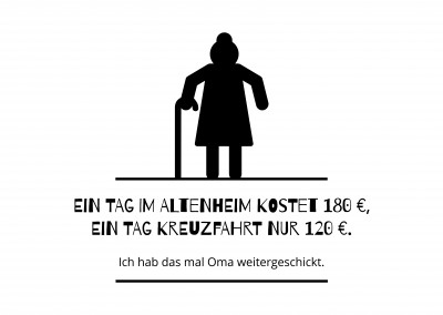 witziger spruch altenheim kreuzfahrt