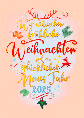 Fröhliche Weihnachten und ein glückliches Neues Jahr 2025