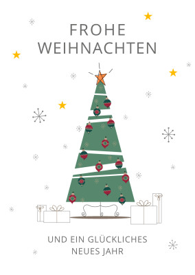 Frohe Weihnachten und ein glückliches neues Jahr