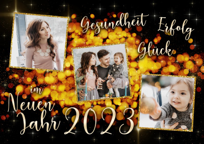 Gesundheit Erfolg Glück im Neuen Jahr 2023