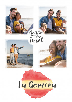 Postkarte Grüße von der Insel La Gomera