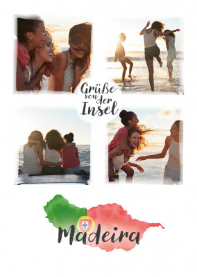 Postkarte Grüße von der Insel Madeira