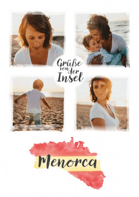 Postkarte Grüße von der Insel Menorca