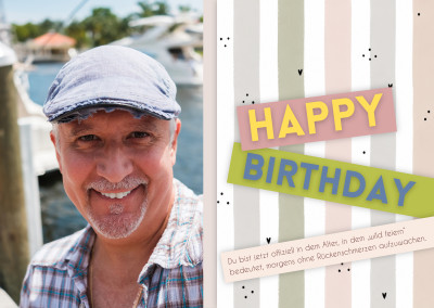 Happy Birthday! Du bist jetzt offiziell in dem Alter, in dem „wild feiern bedeutet, morgens ohne Rückenschmerzen aufzuwachen.