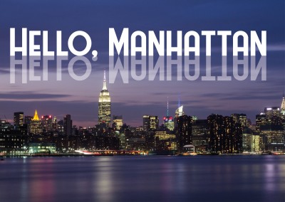 Hello, Manhattan - New York Postcard quote