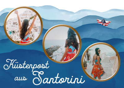 Küstenpost aus Santorini