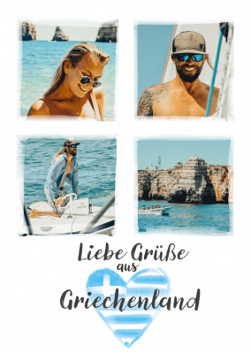 Postkarte Liebe Grüße aus Griechenland