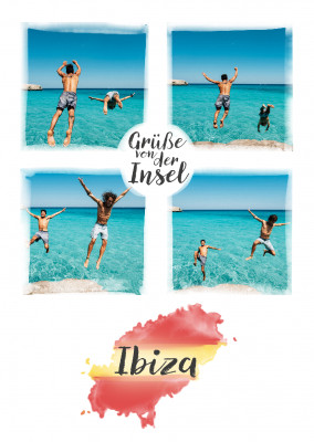 Postkarte Liebe Grüße aus Ibiza