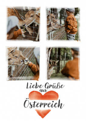 Postkarte Liebe Grüße aus Österreich