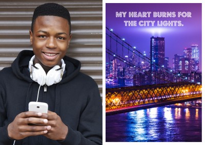 MY HEART BURNS FOR THE CITY LIGHTS. NEW YORK CITY LIGHTS