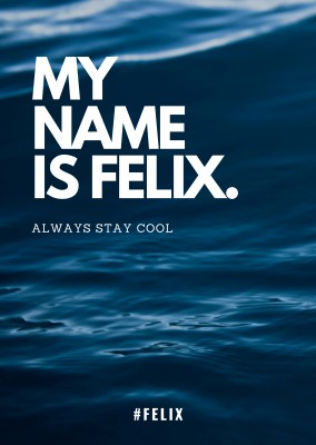 MY NAME IS FELIX. ALWAYS STAY COOL