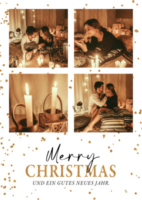Postkarte Merry Christmas und ein gutes neues Jahr