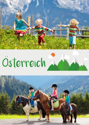 österreich berge postkarte