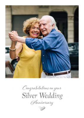 postcard On your Silver Wedding Anniversary