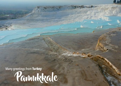 Postcard with photo of Pamukkale