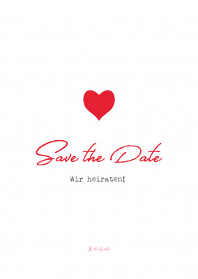 Save the date Wir heiraten XOXO